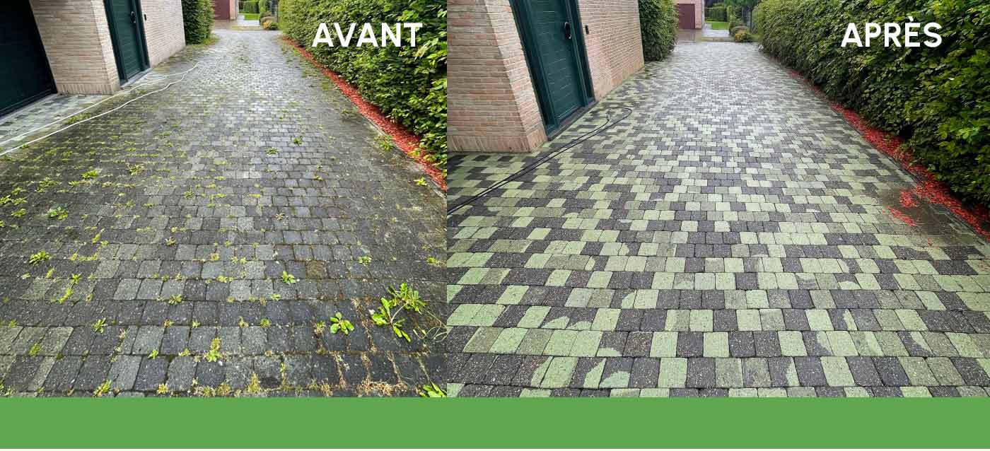 Nettoyage des extérieurs - SM.RENOV en Belgique, région Flamande, Wallonne et Bruxelles … : Klinker, pierre bleue, dallage, terrasse, muret... traitement anti-mousse fongicide, algicide, anti-bactérien dallage , pavé en Belgique : région Flamande, Wallonne et Bruxelles …